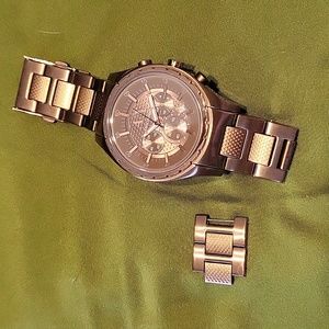 Armani Exchange brown metal watch